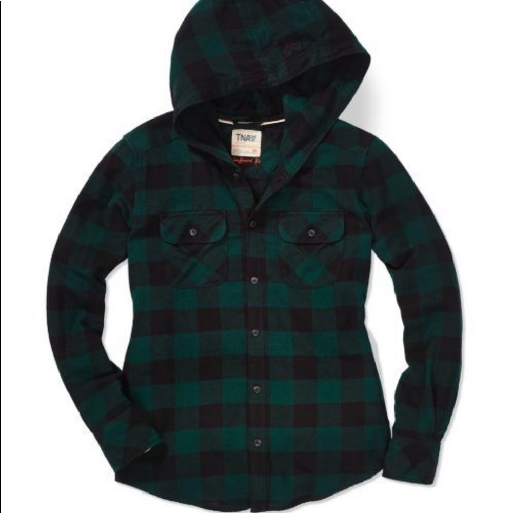 ARITZIA TNA Brewster blouse plaid flannel